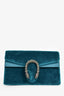 Gucci Teal Velvet Dionysus Super Mini Crossbody Bag