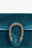Gucci Teal Velvet Dionysus Super Mini Crossbody Bag