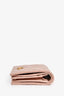 Gucci Pink Chevron Leather GG Marmont Card Holder