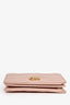 Gucci Pink Chevron Leather GG Marmont Card Holder