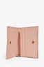 Gucci Pink Chevron Leather GG Marmont Card Holder