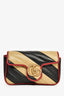 Gucci Black/Tan Leather Torchon GG Marmont Super Mini Crossbody