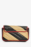 Gucci Black/Tan Leather Torchon GG Marmont Super Mini Crossbody