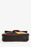 Gucci Black/Tan Leather Torchon GG Marmont Super Mini Crossbody