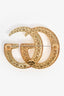 Gucci Yellow Resin/Blue Rhinestone Embellished GG Brooch