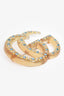 Gucci Yellow Resin/Blue Rhinestone Embellished GG Brooch
