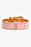 Gucci Pink/Gold Toned Buckle '100' Bracelet Size M