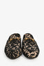 Gucci Black/Cream Lace Fabric Princetown Mules Size 38.5