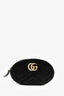 Gucci Black Velvet GG Marmont Belt Bag