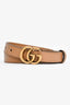 Gucci Brown Leather Thin GG Marmont Belt Size 95/38