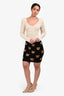 Moschino Couture Black Teddy Print Wool Mini Skirt Size 6