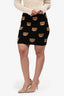 Moschino Couture Black Teddy Print Wool Mini Skirt Size 6