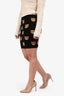 Moschino Couture Black Teddy Print Wool Mini Skirt Size 6