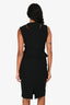 Altuzarra Black Chain Detail Sleeveless Midi Dress Size 36