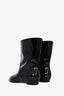 Miu Miu Black Patent Leather Pointy Ankle Boots Size 38
