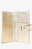Gucci Beige/Gold Buckle Zippered Long Wallet