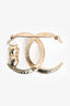 Pre-Loved Chanel™ Gold Tone Faux Crystal/Pearl CC Cat Brooch