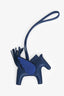 Hermès Dark Blue Leather Alligator Rodeo Pegase PM Bag Charm