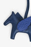 Hermès Dark Blue Leather Alligator Rodeo Pegase PM Bag Charm