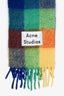 Acne Studios Blue/Multicolour Check Scarf