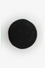 Hermès Black Cashmere Embroidered Patterned Beret Size 57