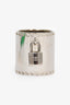 Hermès Silver Palladium Cadena Lock Charm Scarf Ring
