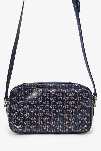 Goyard Navy Goyardine Coated Canvas Sac Capvert Crossbody Bag