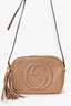 Gucci Beige Grained Leather Small Soho Disco Crossbody Bag