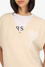Ami Paris Cream Heart Logo Knit Vest Size L