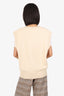 Ami Paris Cream Heart Logo Knit Vest Size L