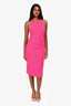 Likely Pink Fitted Sleeveless Midi Dress Size 2