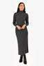 Nili Lotan Grey Cashmere Turtle Neck Maxi Dress Size XS