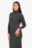 Nili Lotan Grey Cashmere Turtle Neck Maxi Dress Size XS