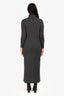 Nili Lotan Grey Cashmere Turtle Neck Maxi Dress Size XS