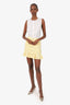 Veronica Beard Yellow/White Tweed Mini Skirt Size 2
