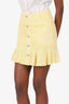 Veronica Beard Yellow/White Tweed Mini Skirt Size 2
