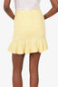 Veronica Beard Yellow/White Tweed Mini Skirt Size 2