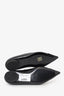 Pre-Loved Chanel™ Black Leather/Velvet Mary-Jane Pointed-Toe Flats Size 36.5
