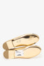 Pre-Loved Chanel™ Gold Metallic Mary-Jane Ballerina Flats Size 37