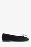 Pre-Loved Chanel™ Black Knit Ballet Flats Size 37.5