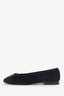 Pre-Loved Chanel™ Black Knit Ballet Flats Size 37.5