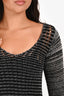 Helmut Lang Black/White Open Knit Sweater Size P