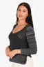 Helmut Lang Black/White Open Knit Sweater Size P
