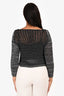 Helmut Lang Black/White Open Knit Sweater Size P