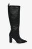 Ulla Johnson Black Leather Whip Stitch Trim Boots Size 35