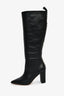 Ulla Johnson Black Leather Whip Stitch Trim Boots Size 35