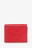 Louis Vuitton 2013 Red Leather Empreinte Wallet