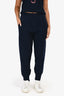 Fendi 2022 Navy Cashmere Sweatpants Size 42