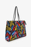 Salvatore Ferragam Black/Multicolour Canvas Shoe Printed Shopping Tote