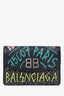 Balenciaga Black Leather Graffiti Crossbody Bag
